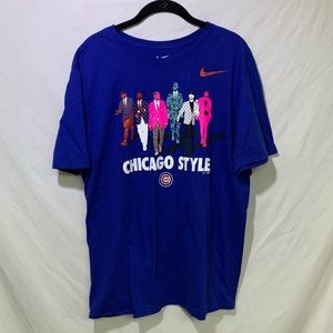 Nike Chicago Cubs Style Blue T-Shirt - XL